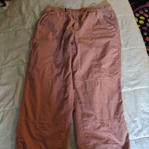 Peach Colored Parachute Type Pants